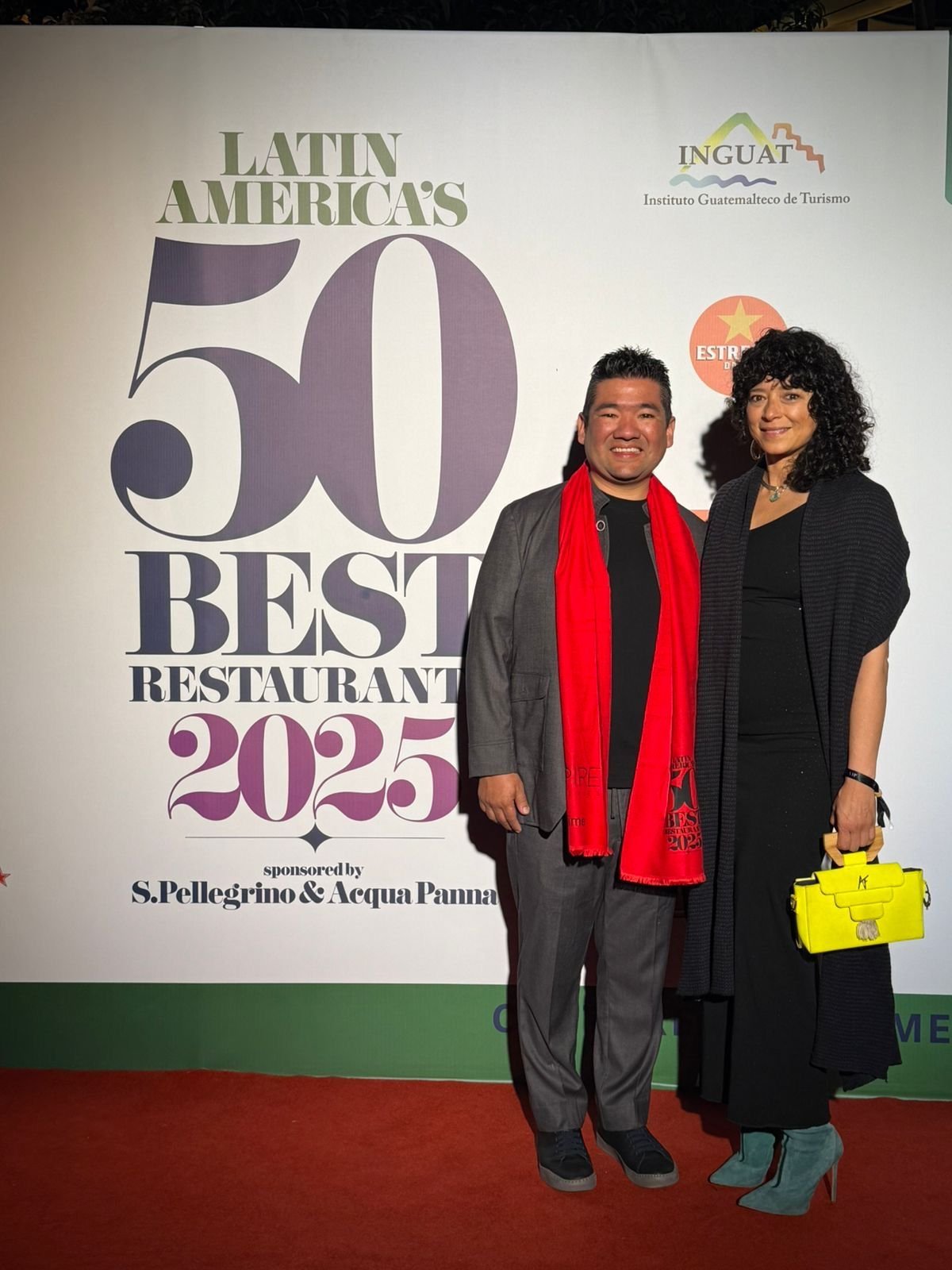 Sergio Díaz, chef de Sublime en Guatemala y Lucía Barrios, chairman de Latam&#x27;s 50 Best