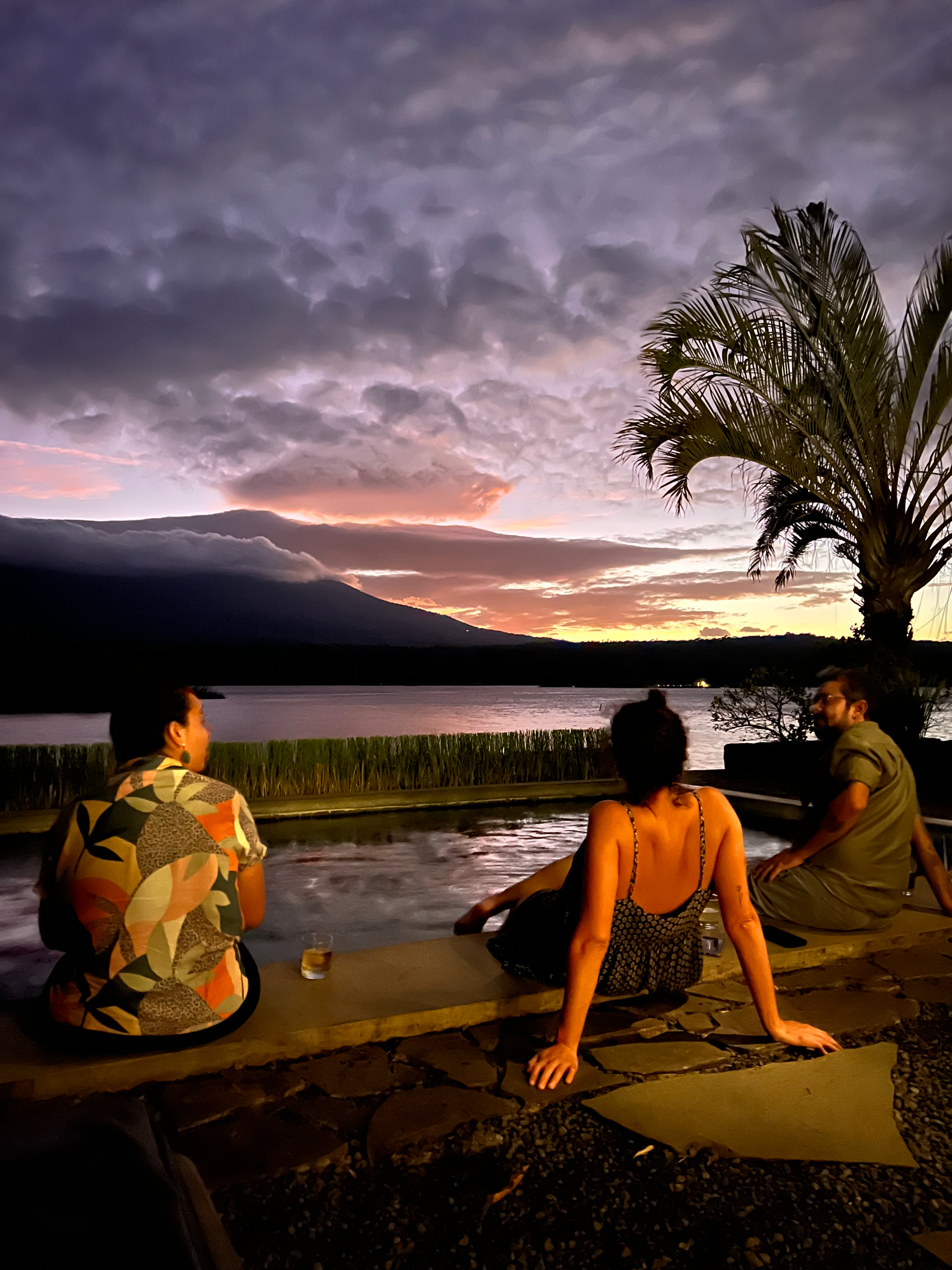 Lucía Díaz Madurga y el chef Pablo Bonilla en Lago Nicaragua