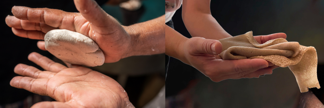 Foto extraída del Diálogo de la Tortilla 2021, cortesía de Mr. Menú tomada por Jorge Lara para el Diálogo, y foto de Bibi la Luz en Etiopía 2025.