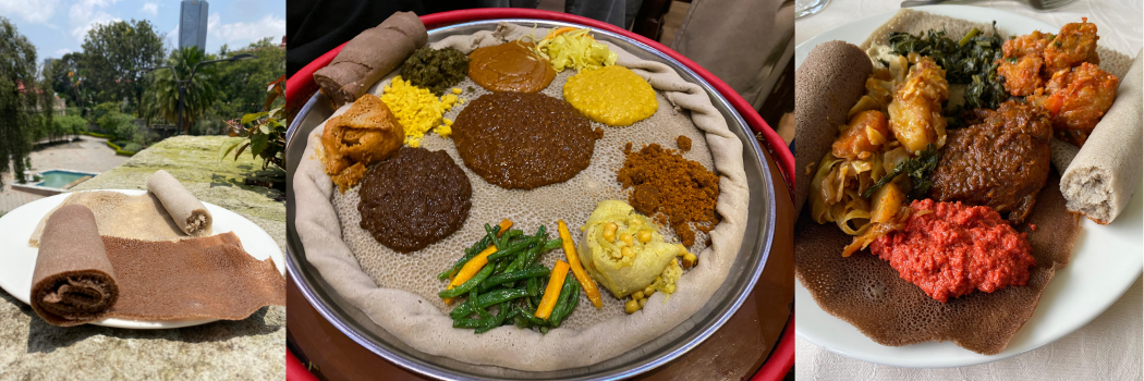 Fotos de las injeras por Bibi la Luz en Addis Ababa, Etiopía.